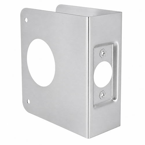 Don-Jo 6-CW 6 CW Wrap Around Plate 4" x 4-1/2" for Deadbolts with 2-3/8" Backset and 1-3/4" Door