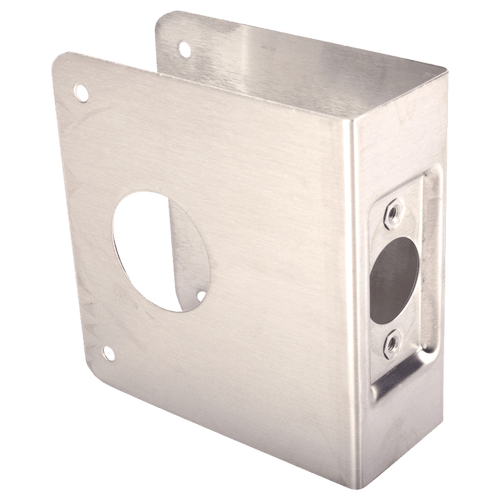 Don-Jo 8-CW 8 CW Wrap Around Plate 4-1/4" x 4-1/2" with 2-3/4" Backset for 1-3/4" Doors