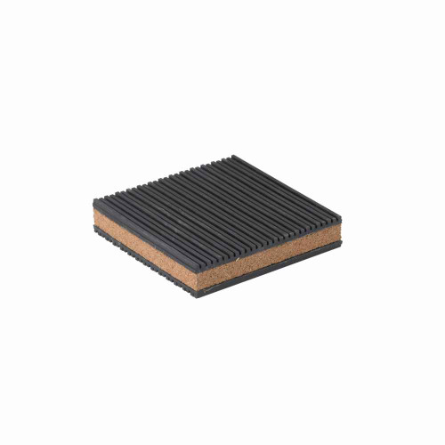B-Line Eaton series ribbed neoprene steel vibration pad, Air conditioner, cooling towers, compressors, fans, 3/16" deflection, 7200 lbs load cap, Oil-