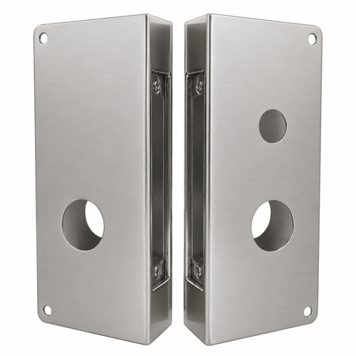 Don-Jo 9080 CW Wrap Around Plate 5-1/8" x 12" with 2-3/4" Backset for Schlage Mortise Locks