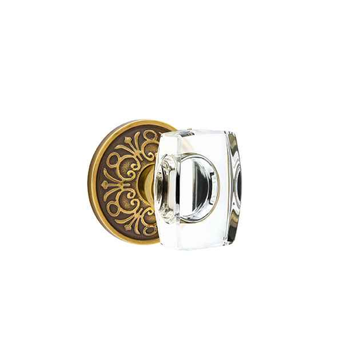 Emtek Classic Brass Crystal Knobsets - Windsor Knob, Passage Set