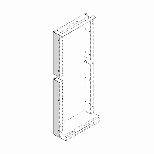 B-Line Eaton series open racks, 11 Gauge steel, #12-24 X 3/8" PHMS, Hardware quantity: 4, Telco gray powder coat, Channel end guard - network bay, Us B-Line Eaton series open racks, 11 Gauge steel, #12-24 X 3/8" PHMS, Hardware quantity: 4, Telco gray powder coat, Channel end guard - network bay, Us