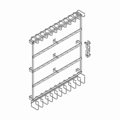 B-Line Eaton series double sided distribution end guard, 108" height, 94" length, 24" width, Supports terminal blocks for cross connects, Universal d