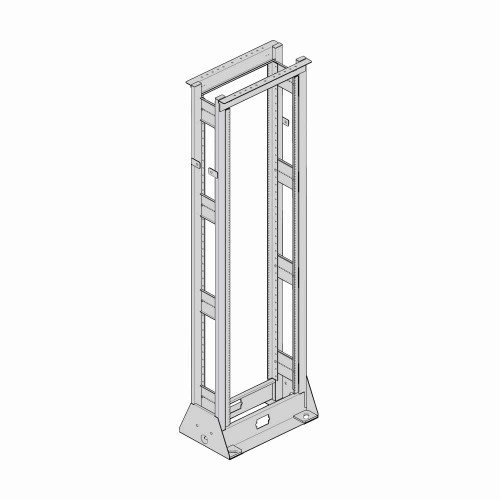 B-Line Eaton series open racks, 850 lb load cap, Black powder coat, E2Z4 steel, Cabinet