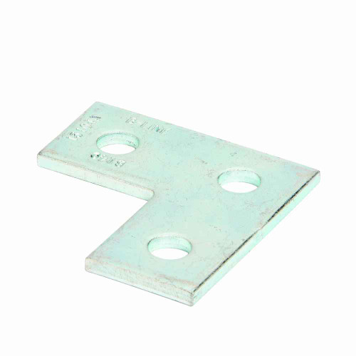 B-Line B140SS6 Eaton series strut fittings and accessories, 3.5" Height, 3.5" Length, 1.62" Width, .56lbs, Steel, Flat three hole corner plate | Pre assembled, Thickness 1/4 in, Stainless steel type 316