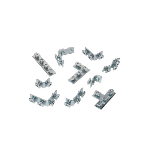 B-Line B346RGRN Eaton series strut fittings and accessories, 5.38" Height, 3.5" Length, 1.62" Width, 2.42lbs, Steel, Eight hole double corner gussetted connection | Right, DURA GREEN