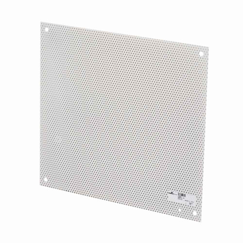 B-Line N1412PP Eaton series panels and panel accessories, NEMA 1, White powder coated, Enclosure used to mount light-weight components, Steel, Fits enclosures 12" X 12", Panels and panel accessories, Small enclosure flat perforated panel