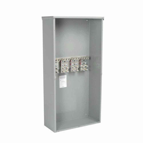 B-Line R9000 EE Eaton series bussed gutter and termination cabinets, 800 A, 3R, Underground, ANSI 61 gray painted, 065 kAIC, 4 Studs / Ø, (3) #4 - 600 MCM, Galvanized steel, Surface mount, 4 wires, 3 phase, Termination point before bussed gutters