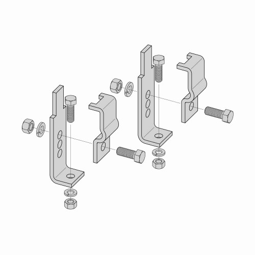 B-Line SB227R6YZ Eaton series runway support, Used to provide space between racks, Accommodates perpendicular or parallel pathways, Runway stand-off kit, Yellow zinc