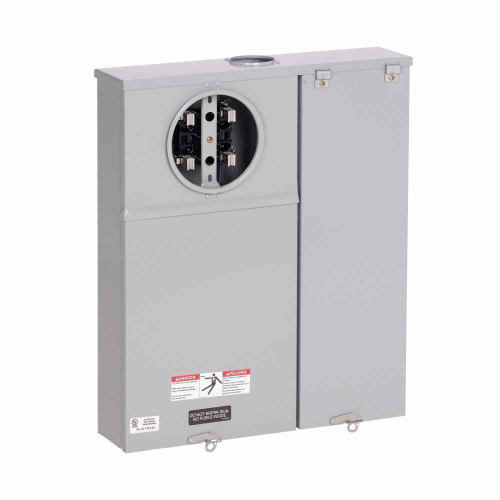 B-Line U217 MTB Eaton series meter breakers, 100 A, Test block, Ring type, 3R, ANSI 61 gray painted, 022 kAIC, #6-250 MCM, MCB, Steel, Surface mount, 7 jaws, 1 position, 3Ø/4W, Overhead feed