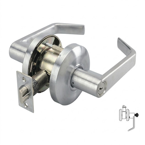 Cal-Royal Cal-Royal SL80 Exit Lock / Connecting Room Grade 2 Lever Lock, Pioneer SL Series SL80