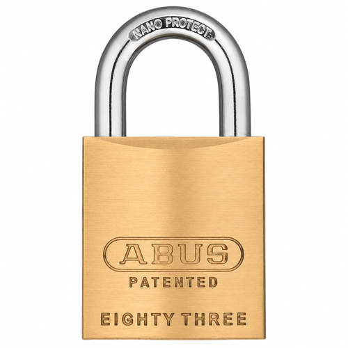 ABUS 83/45 Schlage Solid Brass Padlock, 5/16" Shackle dia., 1 53/64" Width