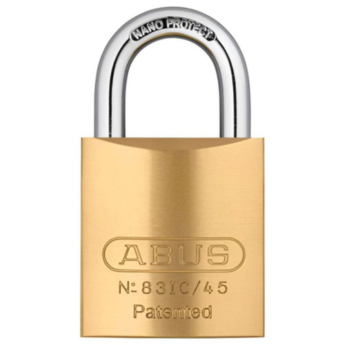 ABUS ABUS 83IC/45 Brass Padlock, 5/16" Shackle dia., 1 27/32" Width ABUS-83IC/45