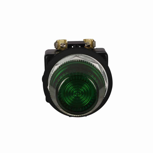 Eaton HT8HFRF7 HT800 pushbutton, Watertight and Oiltight-HT800, Indicating Light Unit, Standard actuator, Chrome, LED, Full voltage, NEMA 3, 3R, 4, 4X, 12 and 13, Illuminated, Red, 120 Vac/dc, Momentary, 30.5 mm