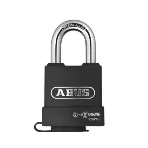ABUS ABUS 83WP-KnK/63 Weatherized Steel Padlock, Black ABUS-83WP-KnK/63