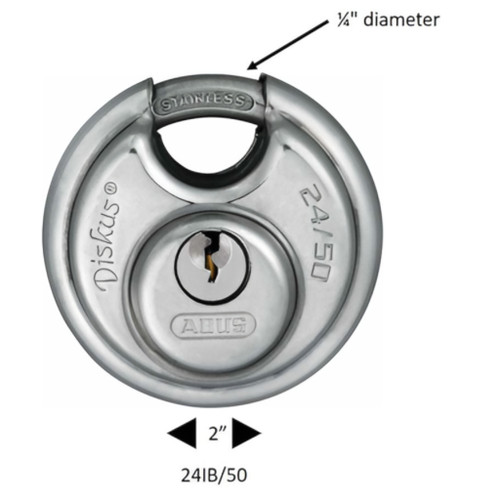ABUS ABUS 24IB Diskus Stainless Steel Padlock ABUS-24IB