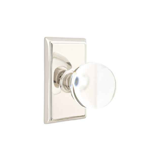 Emtek Classic Brass Crystal Knobsets - Bristol Knob, Dummy (Pair)