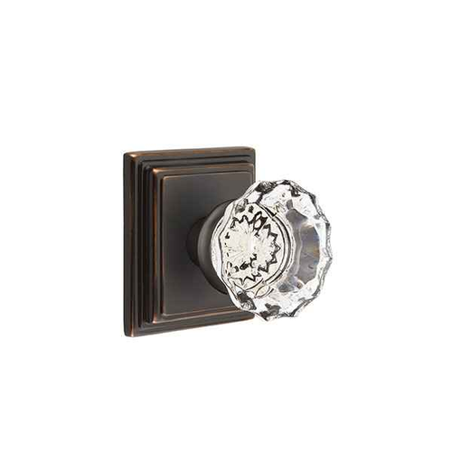 Emtek Designer Brass Crystal Knobsets - Astoria Knob, Privacy Set