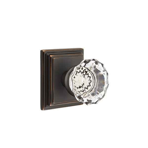 Emtek Designer Brass Crystal Knobsets - Astoria Knob, Dummy (Pair)