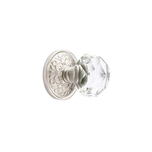 Emtek Designer Brass Crystal Knobsets - Diamond Knob, Dummy (Pair)