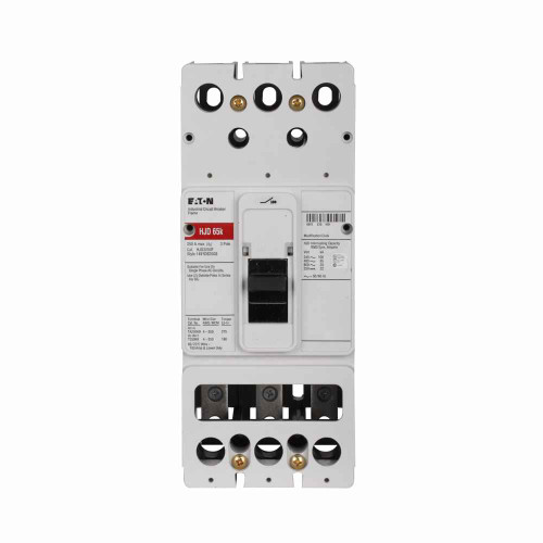 Eaton JDC3250F Series C molded case circuit breaker frame, Series C, J-frame molded case circuit breaker frame, 250 A, Three-pole, Non-interchangeable thermal magnetic trip, JDC breaker