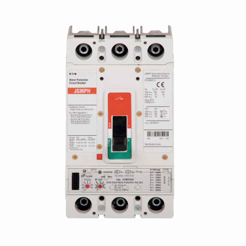 Eaton JGMPH250G Series G MCCB: JG Frame, JGMPH 250A, 600V, Line/load standard w/ metric mounting hardware