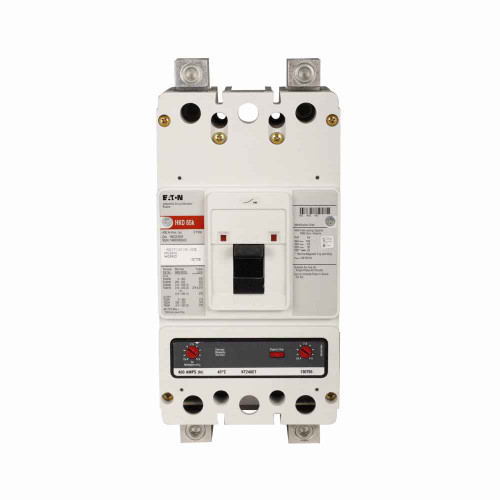 Eaton KD2200 Series C complete molded case circuit breaker, K-frame, KD, Complete breaker, Fixed thermal, fixed magnetic trip, Two-pole, 200A, 600 Vac, 250 Vdc, 65 kAIC at 240 Vac, 35 kAIC at 480 Vac, Aluminum, Line and load, 50/60 Hz