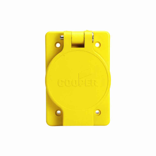 Eaton L1430RW Arrow Hart watertight locking receptacle, #18-10 AWG, 30A, Industrial, 125/250V, Back wiring, Yellow, Steel, Single, Watertight, L14-30, Three-pole, Four-wire, Thermoplastic, 0.43 to 1.15 in, IP67