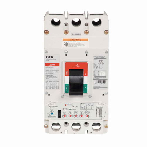 Eaton LGH325038B20G Series G molded case circuit breaker, LG-frame, LG, Complete breaker, Digitrip 310 RMS, ALSI trip, Three-pole, 250A, Line/load, 100 kAIC at 240 Vac, 65 kAIC at 480 Vac, 35 kAIC at 600 Vac, High load alarm, 80% rated