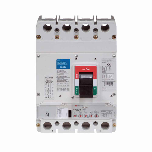 Eaton LGC4400AAG Series G molded case circuit breaker, LG-frame, LG, Adjustable thermal, adjustable magnetic trip, Four-pole, 400A, 200 kAIC at 240 Vac, 100 kAIC at 480 Vac, 50 kAIC at 600 Vac, Line and load, Metric, 50/60 Hz, 80% rated