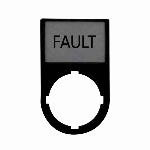 Eaton M22S-ST-GB8 M22 pushbutton legend plate, M22 Modular Pushbutton Legend Plate, Complete, 22.5 mm, Button: Black, Inscription: FAULT/ GB8, IP66, NEMA 4X, 13