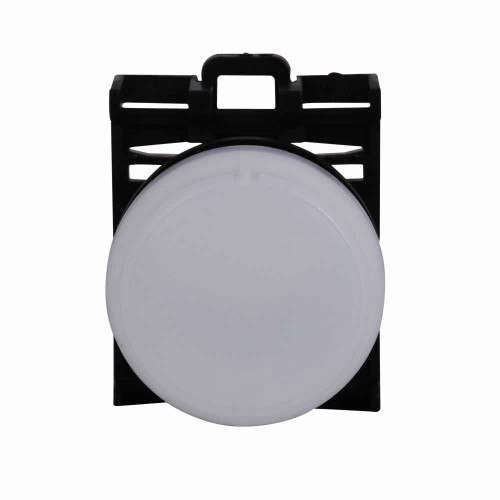 Eaton M22-L-W M22 modular pushbutton, Indicating Light Operator, Flush, IP66, NEMA 4X, 13, Rk resistance 47, Illuminated, White, 100, 000 Hours of operation