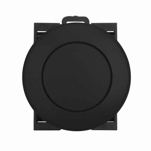 Eaton M22-DP-S M22 modular pushbutton, M22 Modular Mushroom Pushbutton Operator, 22.5 mm, Momentary, Non-illuminated, Bezel: Silver, Button: Black, IP67, IP69K, NEMA 4X, 13, 5,000,000 Million mechanical operations