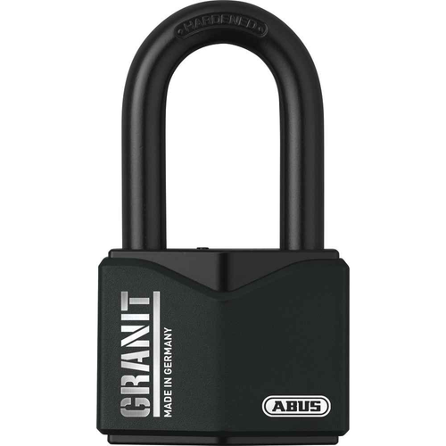 ABUS 37RK/55HB50 Granit Black Padlock with Key, 7/16" Shackle diam., 2 29/64" Body Width