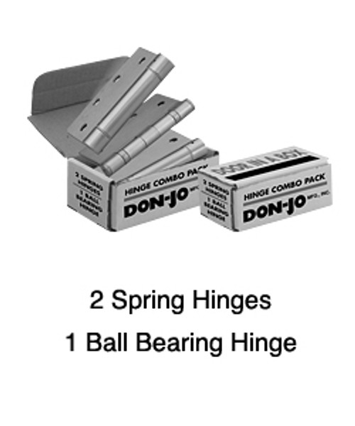Don-Jo CP94545 Combo Pack, 2 Spring Hinges, 1 Ball Bearing Hinge, Stainless Steel Material