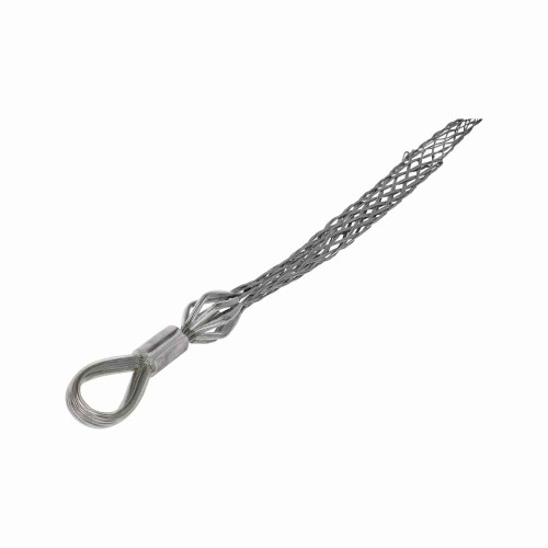 Eaton MP25024 pulling grip, Short Length, Flexible Eye, T-Type, Medium duty, 24500 lbs break, 2.50-2.99" cord diameter, 24" mesh length, Galvanized Steel, 1/2" eye diameter
