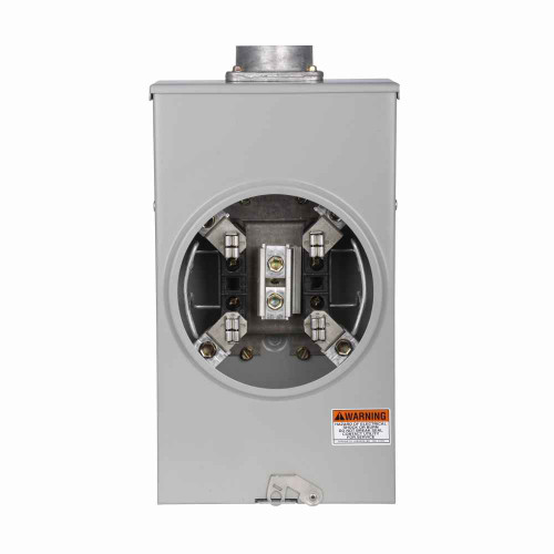 Eaton 1004709DCH meter socket, Resi type cover, 200A, Over, 2 inch bolt-on hub, #8-250 kcmil, 4-jaw, 1-ph, #8-250 kcmil, 3-wire, Ringless, 600 Vac Eaton 1004709DCH meter socket, Resi type cover, 200A, Over, 2 inch bolt-on hub, #8-250 kcmil, 4-jaw, 1-ph, #8-250 kcmil, 3-wire, Ringless, 600 Vac
