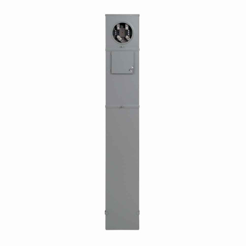 Eaton 1008847CH meter socket, Resi, 320A, Under, Solid top, #2/0-250 kcmil, 4-jaw, Lever bypass, #14-1/0 AWG, (2) 200A bolt-on, Ringless, 600 Vac