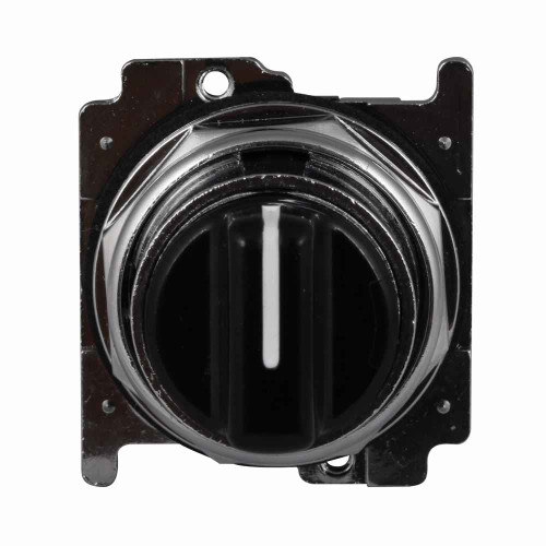 Eaton 10250T1342 10250T pushbutton, 10250T, Selector switch, 30.5 mm, Heavy duty, Cam 2, 60° throw, NEMA 3, 3R, 4, 4X, 12, 13, Non-illuminated, Three-position, Knob, Black actuator