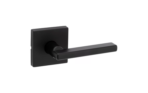 Kwikset 720HF (Square)  Halifax Lever Passage Door Lock with Square Rose, Includes 6AL Latch & RCS Strike | Modern Interior Door Hardware