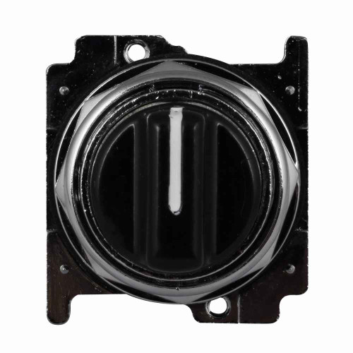 Eaton 10250T1332 10250T pushbutton, 10250T, Selector switch, 30.5 mm, Heavy duty, Cam 2, 60° throw, NEMA 3, 3R, 4, 4X, 12, 13, Non-illuminated, Three position, Knob, Black actuator
