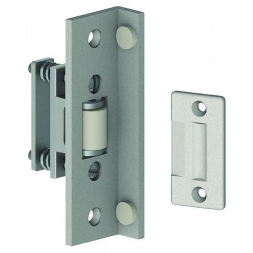 Hager 318S Brass Roller Latch with Stop, 1-7/16" by 4-7/16" Latch Face, 9/16" by 4-7/16" Angle Stop, 1-1/4" by 2-1/4" Strike