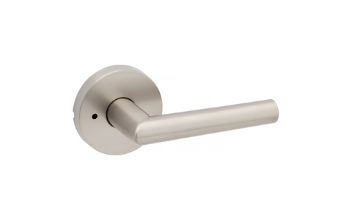 Kwikset 730MIL (Round) Milan Lever with Round Rose Privacy Door Lock, Interior Bed/Bath, Grade 3, Reversible, 6AL Latch & RCS Strike