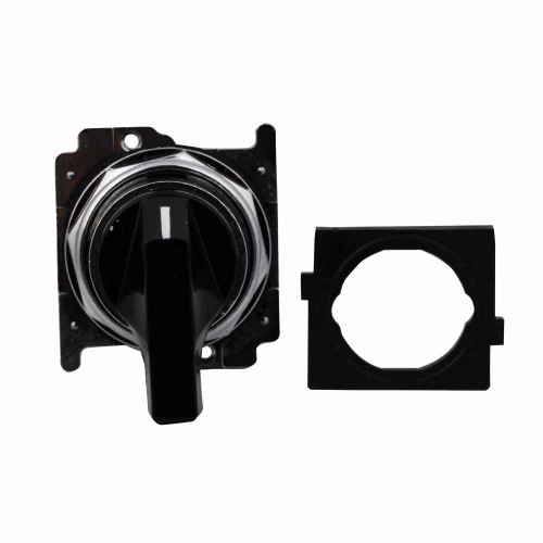 Eaton 10250T3043 10250T pushbutton, 10250T, 30.5 mm, Heavy-Duty, Cam 3, 60° Throw, Black actuator, NEMA 3, 3R, 4, 4X, 12, 13, Non-illuminated, Three-position, Lever