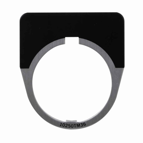 Eaton 10250TM36 10250T pushbutton legend plate, 10250T series, 1/2 Round Legend Plate, Black, Legend: Blank legend, White Eaton 10250TM36 10250T pushbutton legend plate, 10250T series, 1/2 Round Legend Plate, Black, Legend: Blank legend, White
