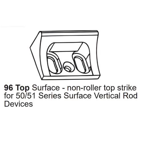 Detex 96 Strike Kit Surface Non-Roller Strike for V50/V51 Exit Devices