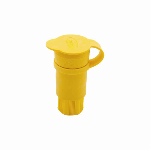 Eaton 15W33 Arrow Hart watertight straight blade connector,#18-10 AWG,20A,Industrial,125V,Back wire,Yellow,Nickel-plated brass,IP67,Santoprene thermoplastic elastomer,5-20R,Two-pole,three-wire,grounding,Screw,0.30-0.65" in dia,Thermoplastic,Bulk