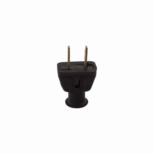 Eaton 183BK-BOX straight blade plug , #18-10 AWG, 15A, Commercial, 125V, Back wire, Black, Brass, Thermoplastic, 1-15P, Two-pole, two-wire, non grounding, Screw, 0.328" diameter, Thermoplastic rubber, ED Box