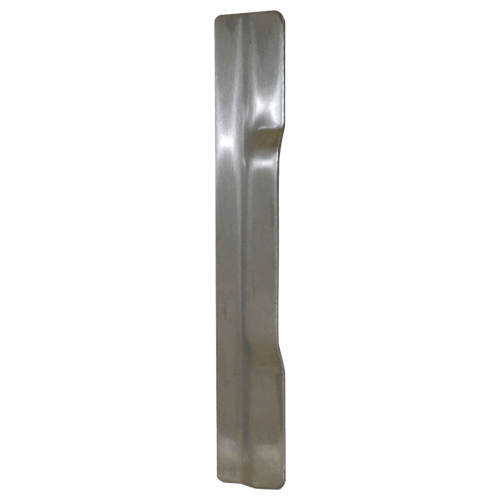 Don-Jo NLP-106 Narrow Latch Protector for Outswing Doors, 1-1/2" x 6" Stainless Steel, Works with Levers and Exit Devices