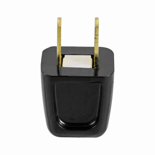 Eaton 2601BK-BU straight blade plug , #18-10 AWG, 10A, Residential, 125V, Back wire, Black, Brass, Thermoplastic, 1-15P, Two-pole, two-wire, non grounding, Insulation piercing, 18-2 SPT-1 cord, Thermoplastic, Bulk